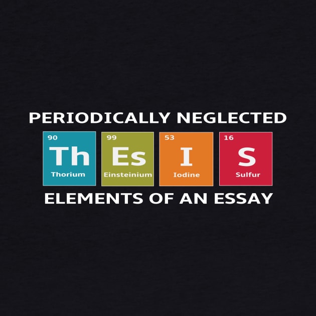 English Teacher Periodic Elements of an Essay by spiffy_design